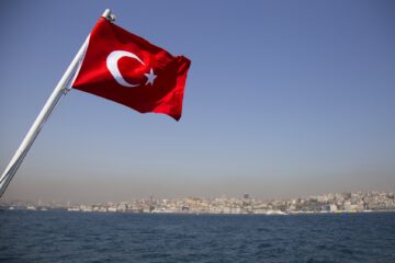 turecká vlajka, turecko, more, dovolenka,