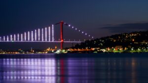 bosporský most, v noci 
